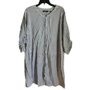 Striped Black and White Women's Dress